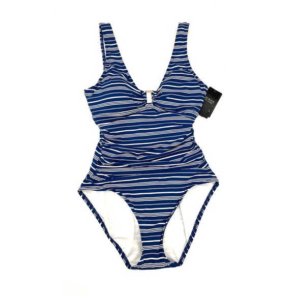 Ralph Lauren Other - Ralph Lauren Tummy Control Blue Nautical Stripe One Piece Swimsuit 6 NWT